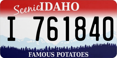 ID license plate I761840