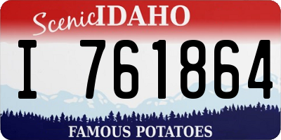ID license plate I761864