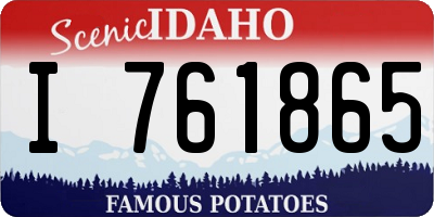 ID license plate I761865