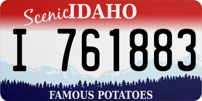 ID license plate I761883