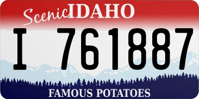 ID license plate I761887