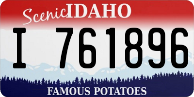 ID license plate I761896