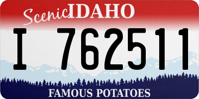 ID license plate I762511