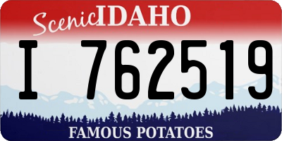 ID license plate I762519