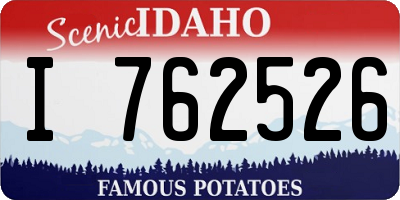 ID license plate I762526