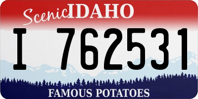 ID license plate I762531