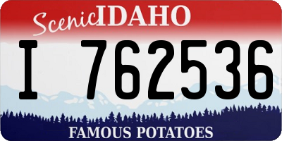 ID license plate I762536