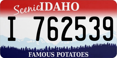 ID license plate I762539
