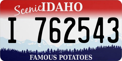 ID license plate I762543