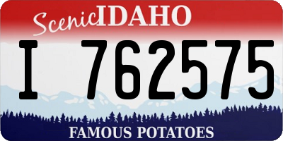 ID license plate I762575