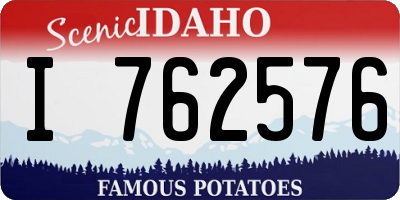 ID license plate I762576