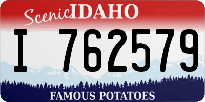 ID license plate I762579
