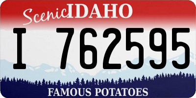 ID license plate I762595