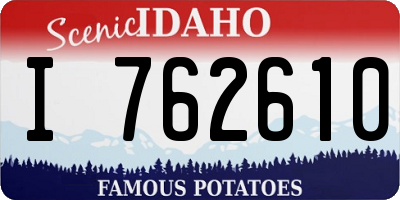 ID license plate I762610