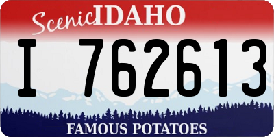 ID license plate I762613