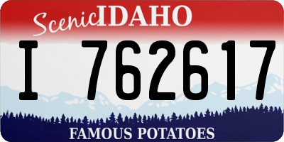 ID license plate I762617