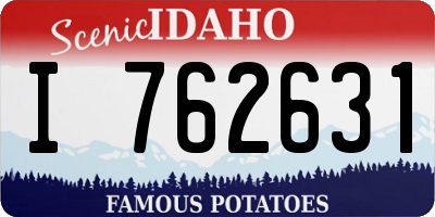 ID license plate I762631