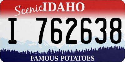 ID license plate I762638