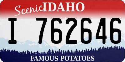 ID license plate I762646