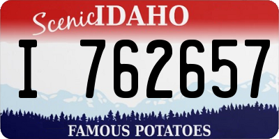 ID license plate I762657