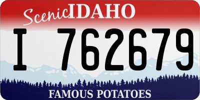 ID license plate I762679