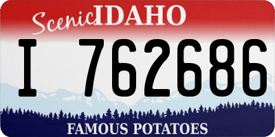 ID license plate I762686
