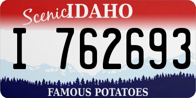 ID license plate I762693
