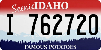 ID license plate I762720