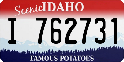 ID license plate I762731