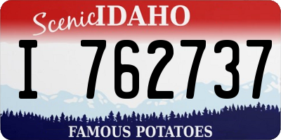 ID license plate I762737