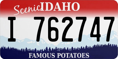 ID license plate I762747