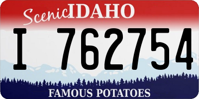 ID license plate I762754
