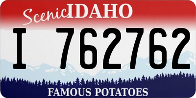 ID license plate I762762
