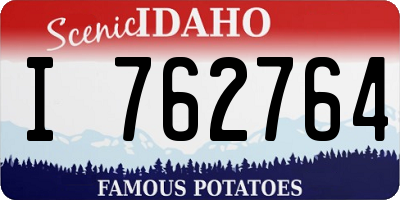 ID license plate I762764