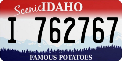 ID license plate I762767