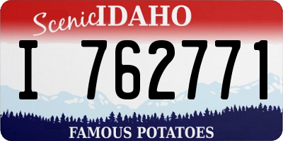 ID license plate I762771