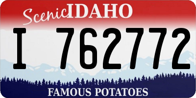 ID license plate I762772