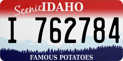 ID license plate I762784