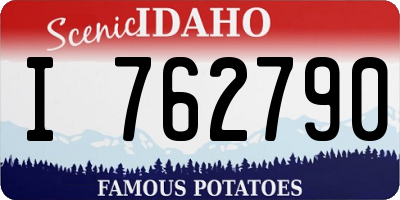 ID license plate I762790