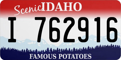 ID license plate I762916