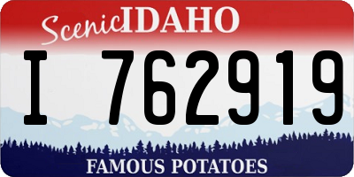 ID license plate I762919