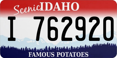 ID license plate I762920