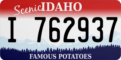 ID license plate I762937