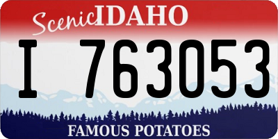 ID license plate I763053