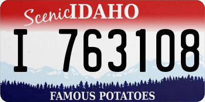 ID license plate I763108