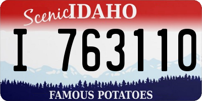 ID license plate I763110