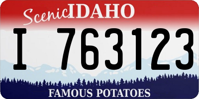 ID license plate I763123