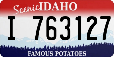 ID license plate I763127