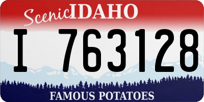 ID license plate I763128