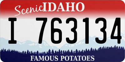 ID license plate I763134